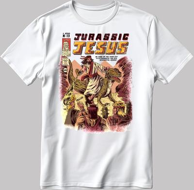 Jurassic Jesus On Dinosaur Comics Short Sleeve T Shirt Men / Woman D411