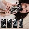 Horse Phone Case PC+TPU For Iphone 17 Air 16 15 14 13 12 11 Pro Max Black Silicone Hard