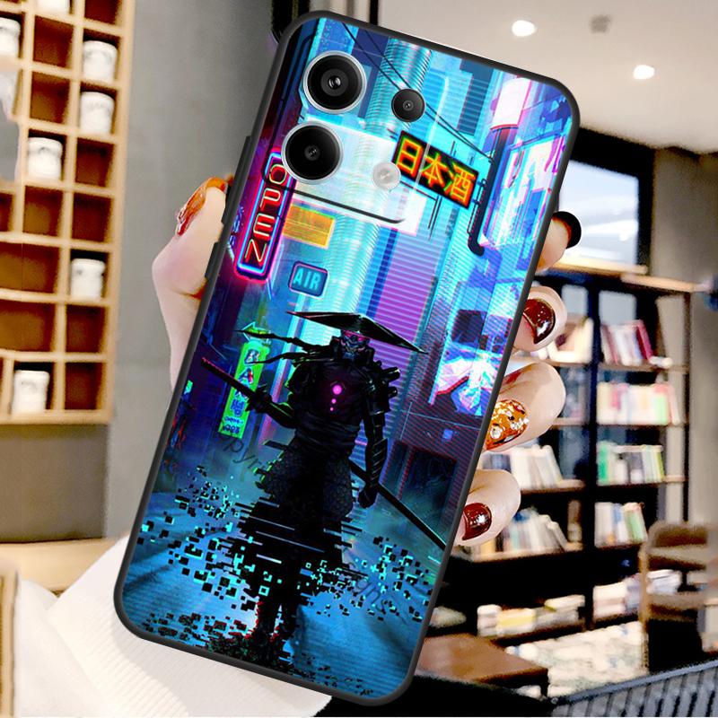 Japan Samurai Ninja For Xiaomi Redmi Note 14 Pro 12 11 9 10 13 15 Pro Plus Case For Redmi 15 10C 12C 13C 14C 15C