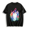 Watercolor Mother And Child Hug Print Casual Top Pure Cotton T-shirt
