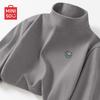 Men's Brushed Thermal Semi-Turtleneck Long Sleeve T-Shirt
