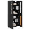 Highboard in Black Oak Look 69.5 x 34 x 90 cm Particleboard