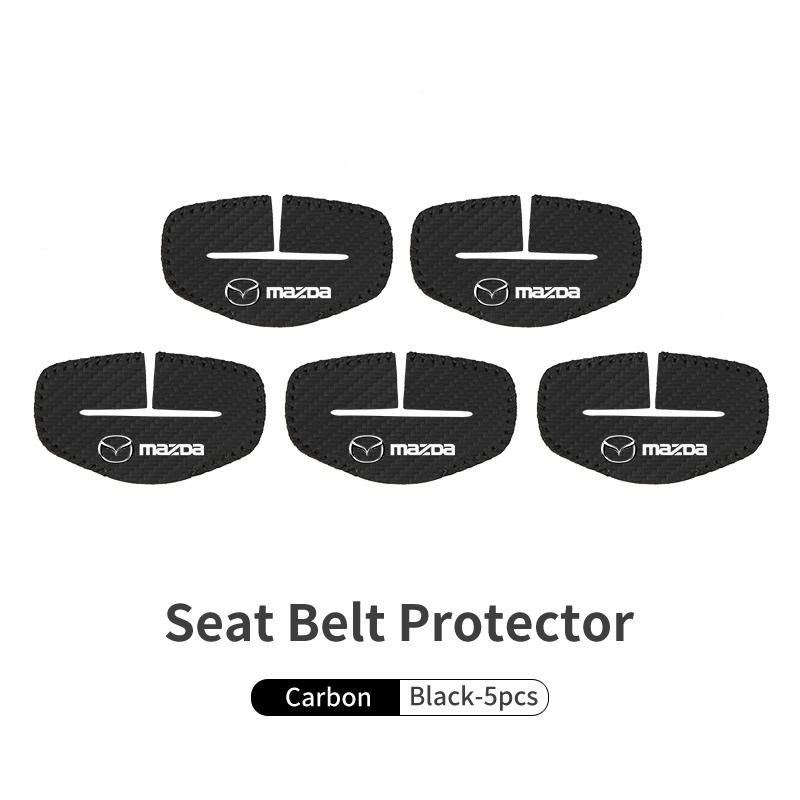 Car Seat Belt Buckle Cover Leather Protector Anti-collision Case For Mazda 3 CX3 CX4 CX5 CX7 CX8 CX9 CX30 RX7 Atenza Axela