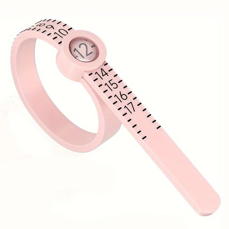 1pc 1-17mm Ring Dimender American Measuring Tool with Magnifying Glass Ring Measuring Tape Ring Soft Ruler