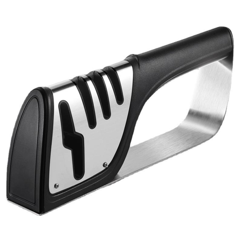New Four-section Kitchen Handheld Knife Sharpener Stainless Steel Multifunctional Kitchen Knife Scissors Sharpening Stone