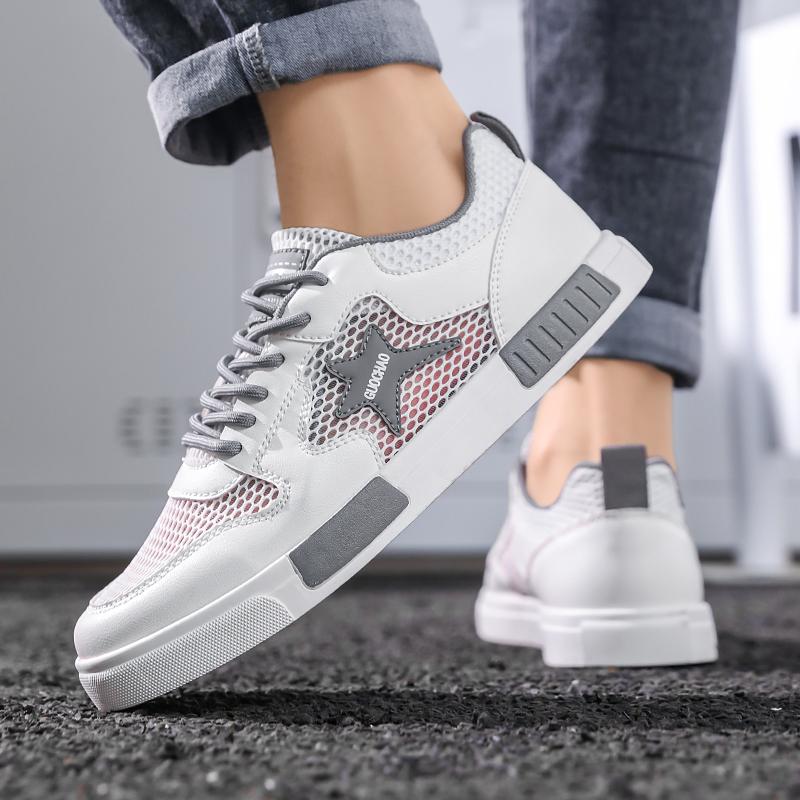 Men’s Sports Shoes Summer Breathable Casual Skateboard Shoes Plus Size Running Sneakers Shoes for Students