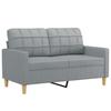 VidaXL 2-seater Sofa with Light Grey Pillows 120 Cm Fabric, Sofa, Loveseat, Living Room Sofa, Sofas, Upholstered Sofa, 3200774