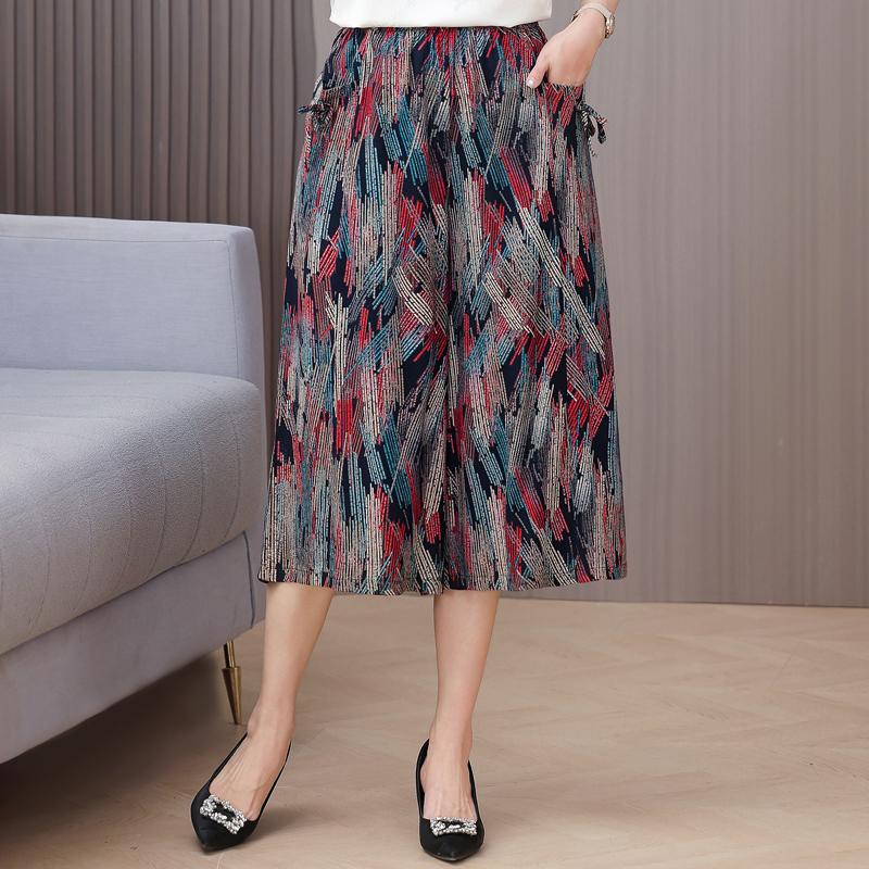 Sommer Weite Hosen Damenkleidung Übergröße Lässig Locker Vintage High Waist Hosen