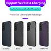 For Magsafe Carbon Fibre Phone Case For Samsung Galaxy S21 FE S22 Ultra S23 S24 Plus S25 Edge Lens Protection Soft Bumper Cover