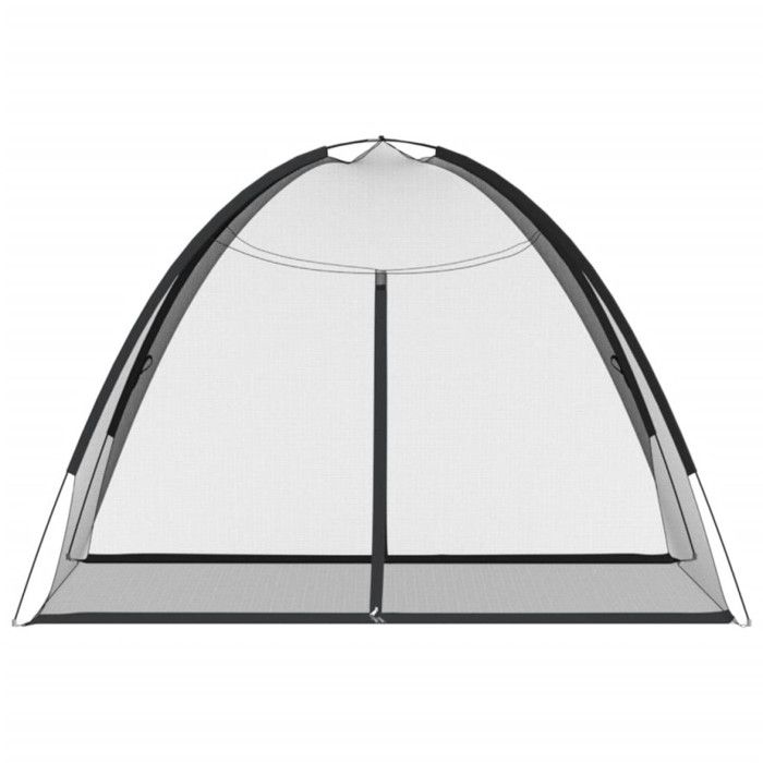 Mongolian Mosquito Net with Doors 220 Mesh Black 200x150x140 Cm