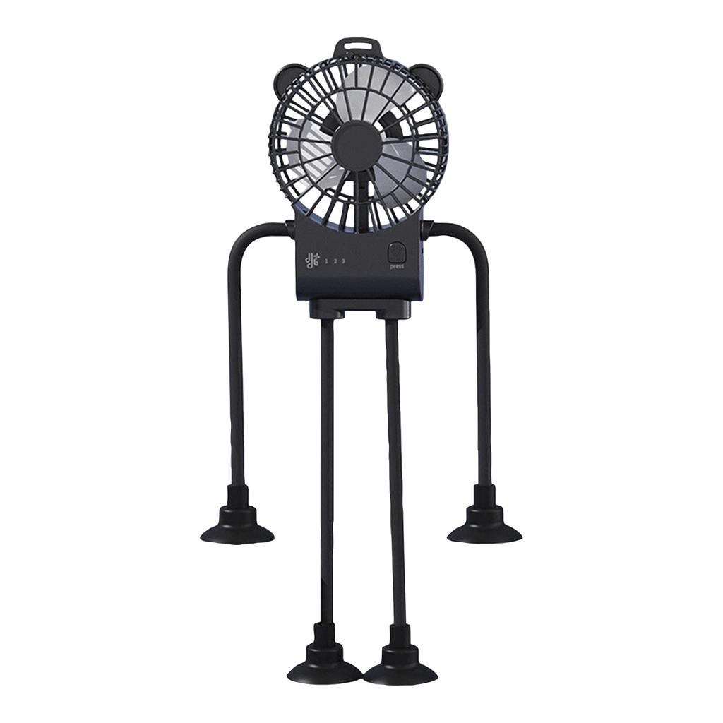 Mini USB Fan with Octopus Suction Cup Legs Adjustable Portable Small Desk Fan for Office Dormitory Kitchen Handheld Cooling Device