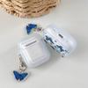 Blue Butterfly Protective Case for AirPods Pro 2nd Gen, Color Square TPU Design, Compatible with Apple Earphones
