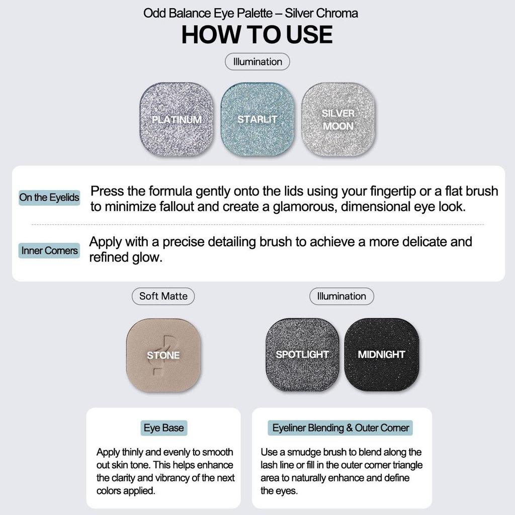 TWO SLASH FOUR Odd Balance Eye Palette – Silver Chroma