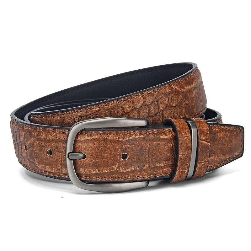 

Мужской ремень повседневный деловой простой ремень из искусственной кожи мужской средний зеленый ремень с пряжкой 125cm