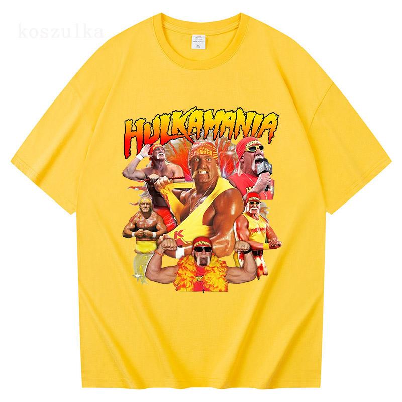 

Classic RIP Hulk Hogan Print T Shirts Men Women s Fashion Cotton Aesthetic Short Sleeve Hip Hop Tops Clothes Streetwear T shirts 4XL