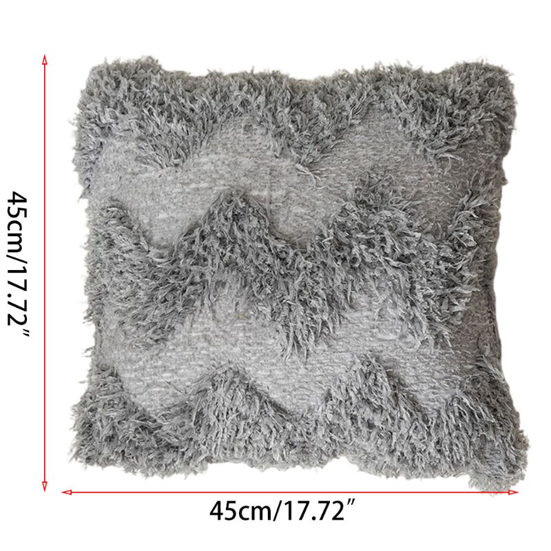 black fuzzy throw pillow