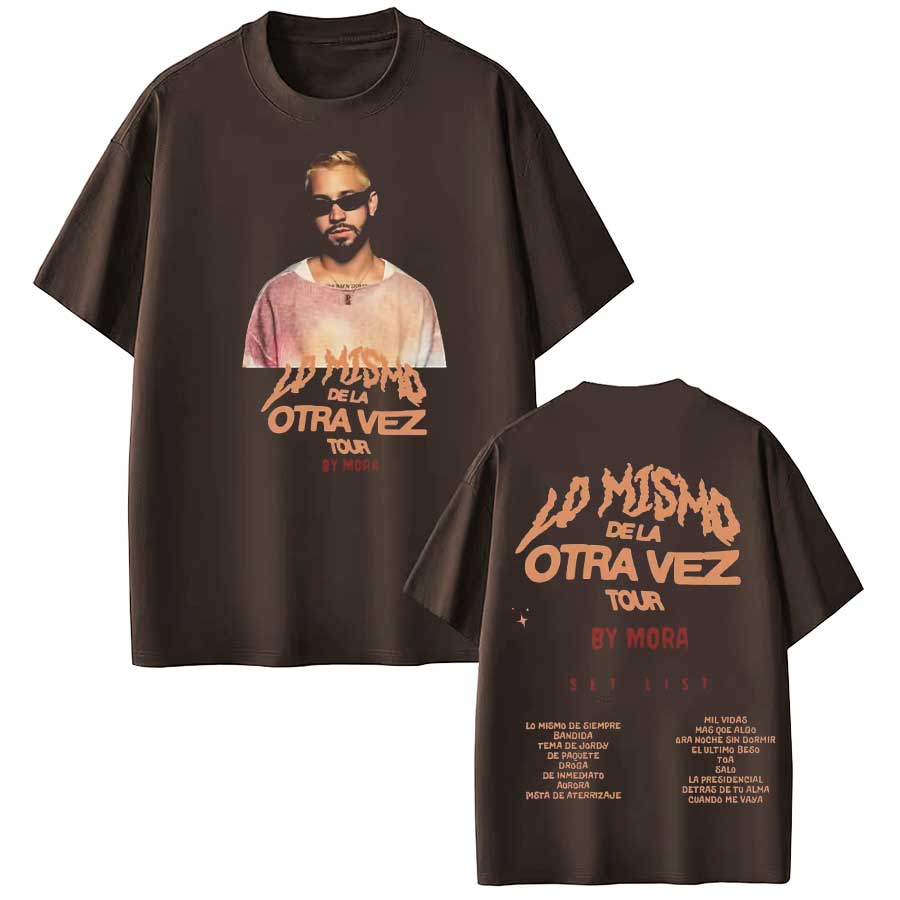 Rapper Mora Lo Mismo De La Otra Vez Tour 2025 T Shirt for Unisex Women Streetwear Tops 100 Cotton TShirt 09303