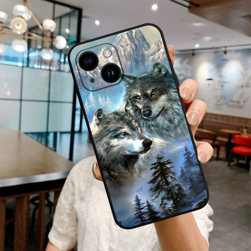 Wolf Pattern TPU Phone Case Suitable for iPhone 17 16 15 14 13 12 11 Pro/Max/Plus Anti Drop and Shockproof Back Cover