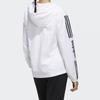 adidas Chaqueta con Capucha y Cordón de Ajuste con Estampado de Letras de Tres Rayas Neo para Mujer Chaquetas Blanco FP7472