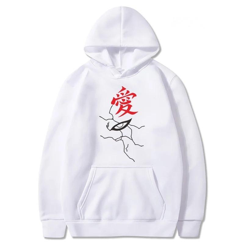 Japanese Animation Gaara Hoodie Men's and Women's Harajuku Pullover Street Wear Unisex Autumn Winter Plushed Brand Sweater