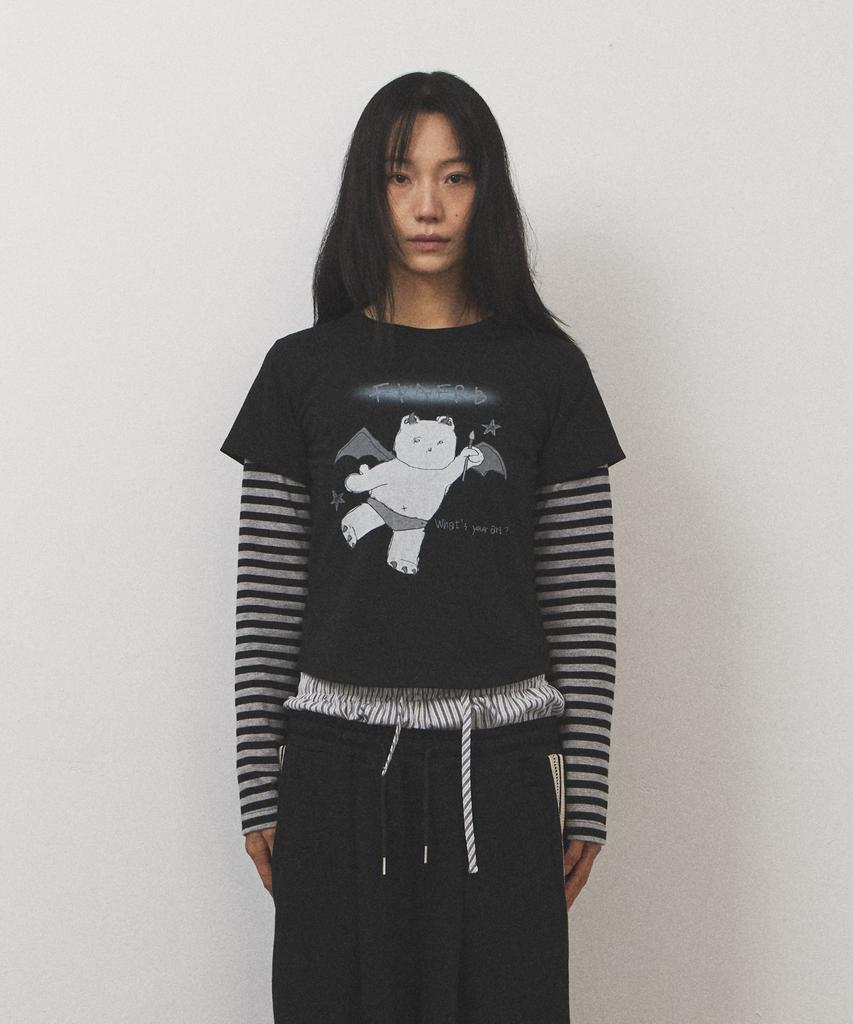 Peulapeulab Layered Long Sleeve T-Shirt [Black / Black]