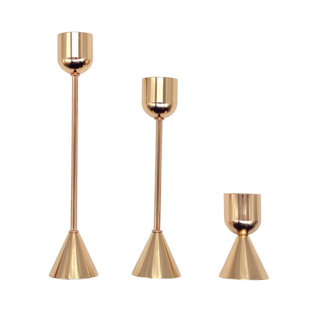European Geometric Metal Candlestick: Modern Aluminum Candle Holder for Living Room and Dining Table