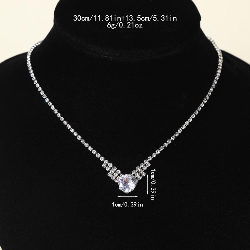 Hot Selling Bridal Necklace - Water Drop Zirconia Design with Diamond-Inlaid Details