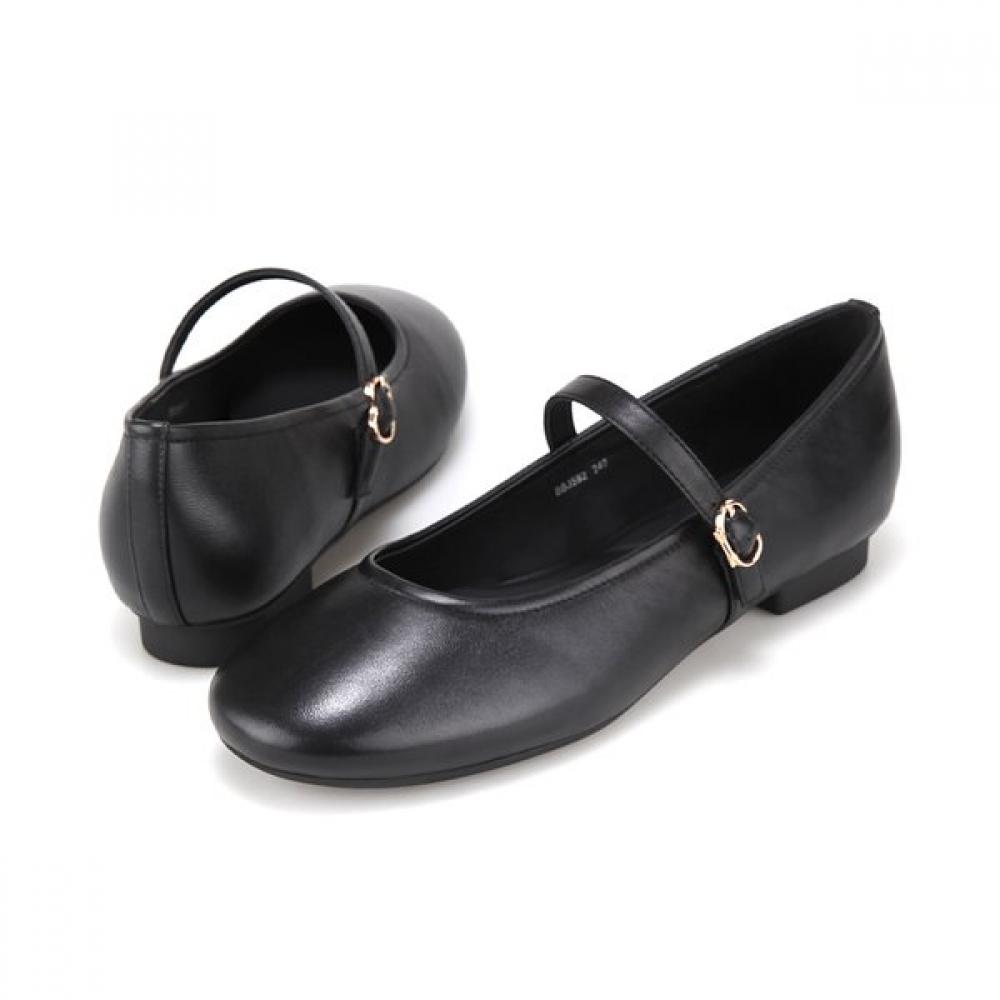 Barbara Mary Jane Flats Black 2cm Bbj592
