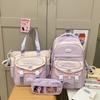 Junior High School Students 'schoolbag Women Light Reduce Burden Face Value Ins Style Large Capacity Backpack Primary Three-piece