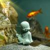 Chinese Style Buddha Statue Cute Little Monk Figurines Fish Tank Moss Landscaping Zen Oriental Aesthetic Garden Decoration