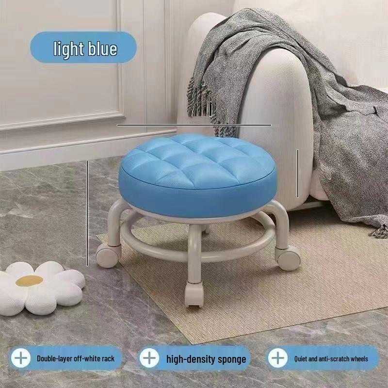 Children's Low Stool with Universal Wheels - Versatile, Movable Chair for Living Room
