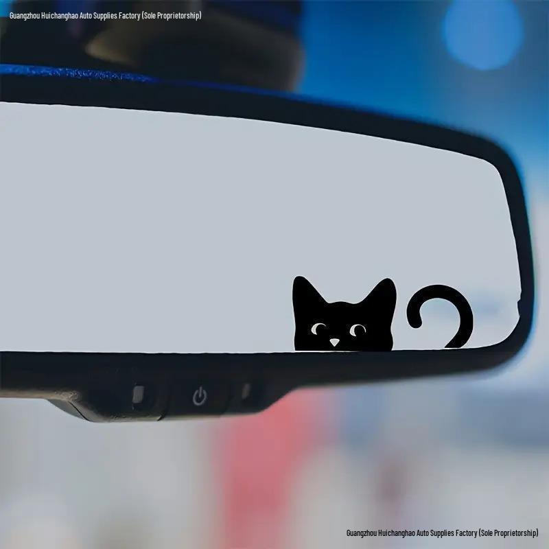 

Playful Kitten Car Mirror & Window Waterproof Sticker зелёный