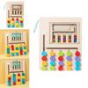 Wooden Color Bead Moving Game For Toddler Cognitive Development And Hand Eye Coordination