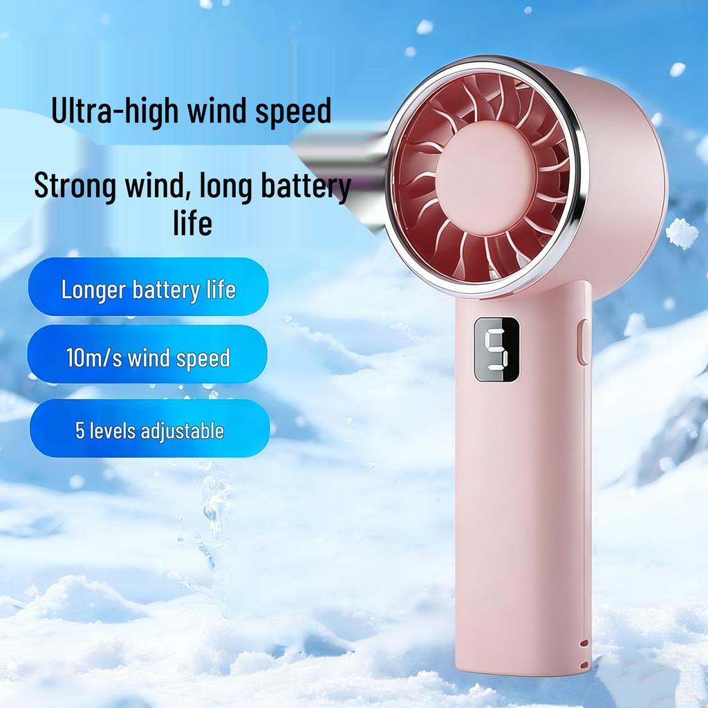 2026 High-Speed Rechargeable Neck-Hanging Mini Fan - Portable with Large Wind Power for Outdoor Use