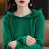 Women Pullover Sweaters Hooded Jumper Korean Loose Solid Long Sleeve Casual Autumn Winter Thick Warm Knitted Sweaters