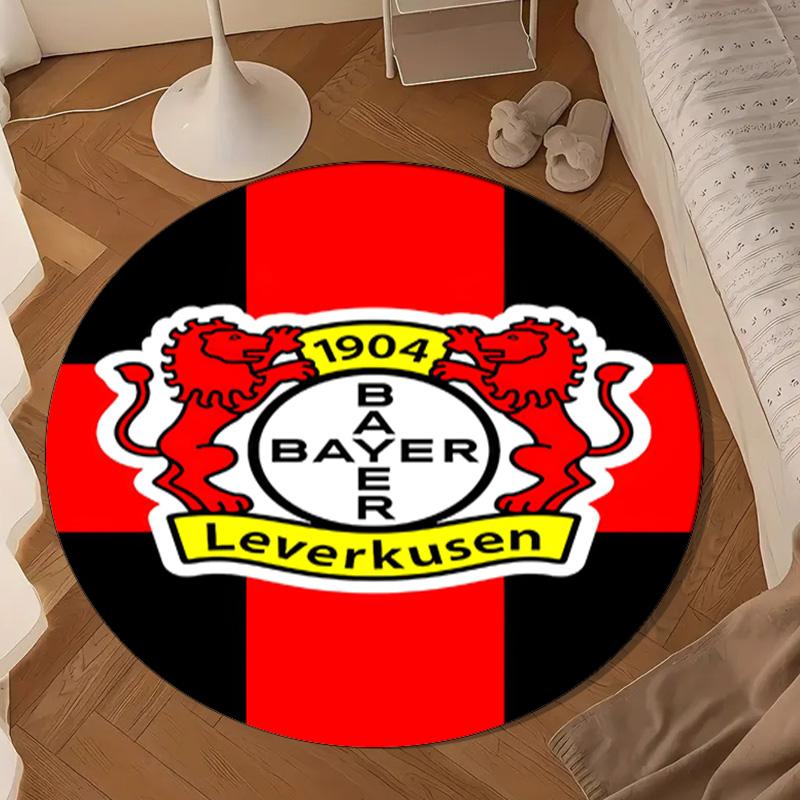 Football Club Emblem lion Round Rug for Livingroom,Bedroom, Palyroom, Chair Rug, Area rug, Circle Carpet, Large Size Fan Christmas gift