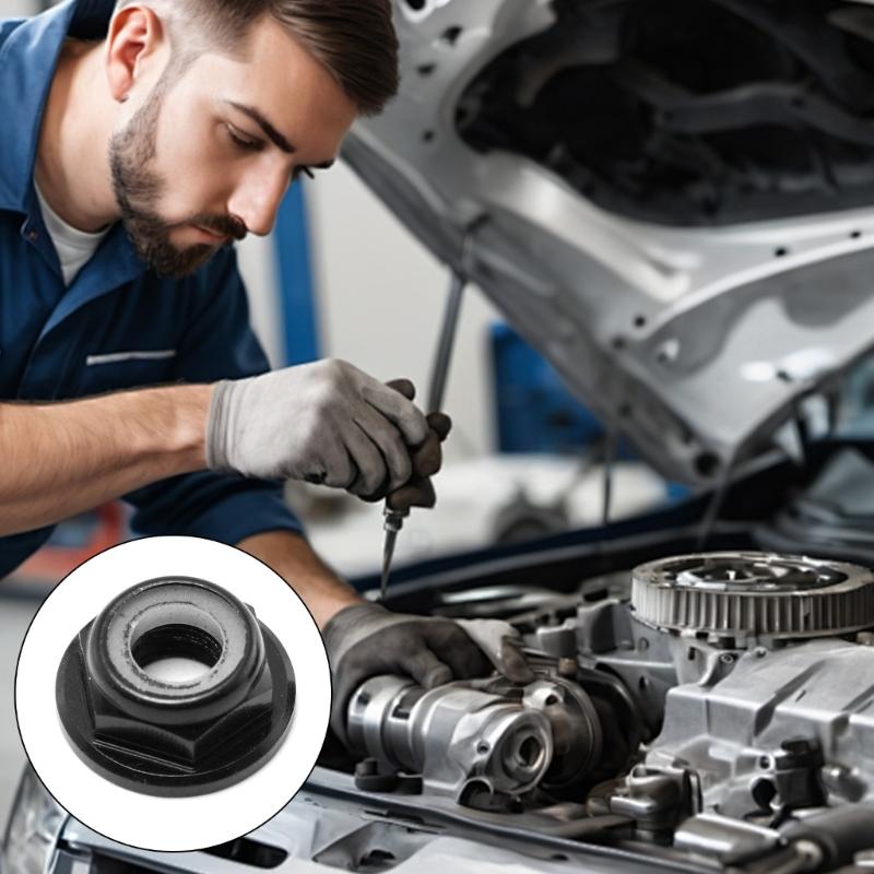 10Pcs Aluminum Flange Nylon Insert Nut Locking Hexagonal Lock Nut Slip Lock Nut For Mechanical Automotive Application