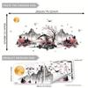 Creative Ink Painting Realistic Landscape Wall Stickers, Home Decoration And Beautification Stickers, Self-Adhesive