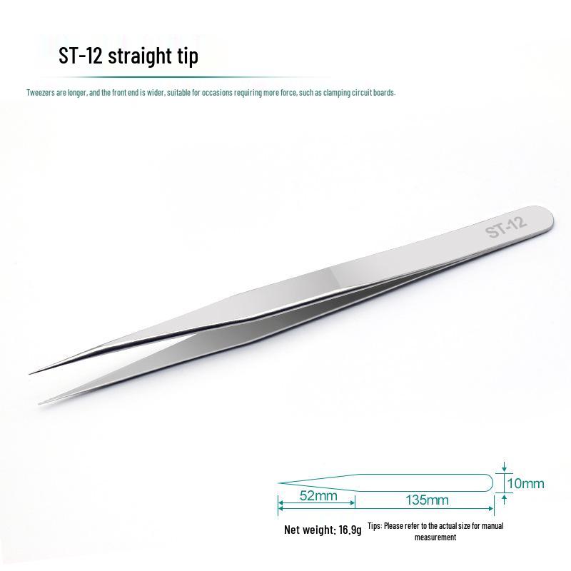 DIY Stainless Steel Curved Tip Anti-static Tweezers for Bird's Nest Handling and Eyelash Extensions