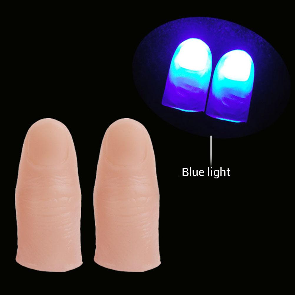 6 Buc. Luminează Truc de Deget LED Lampă de Deget Lumini de Degete Jucărie Glumă de Deget