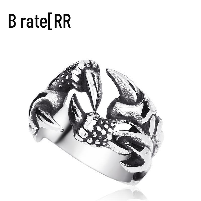 

Мужское открытое кольцо «Коготь дракона» из нержавеющей и титановой стали - Модный аксессуар US Size 8