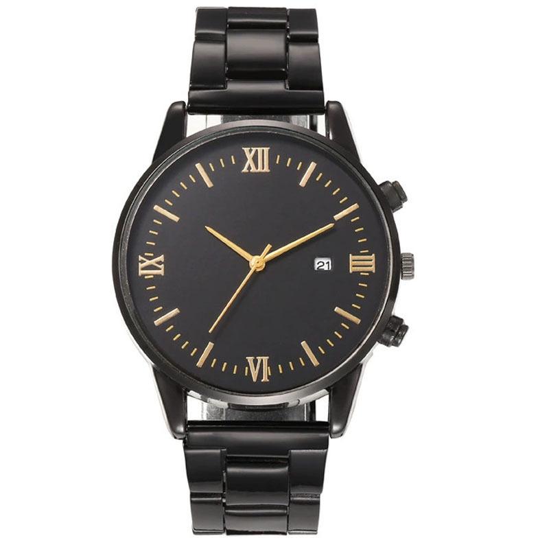Men's Versatile Quartz Watch with Calendar - Steel Band, Large Dial, Casual & Business Style