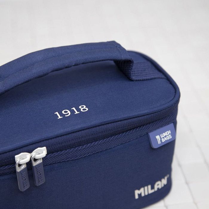 Sac isotherme porte-repas - MILAN - 1918 - Bleu marine - 1,5 litres - Rectangulaire