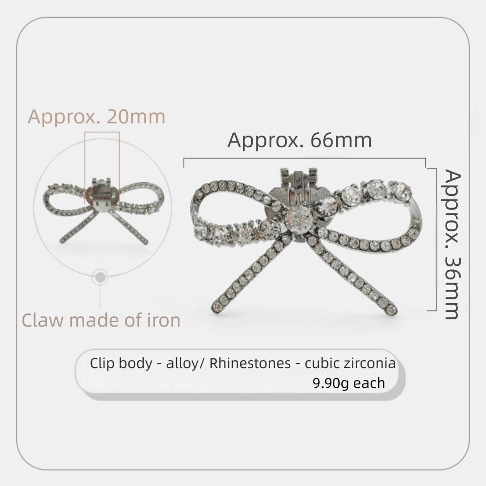 

1 Pair Fashion Shiny Bow Shoes Clips Removable Shoes Flower Charm Buckle Rhinestone Shoes Decorations Clip High Heel Shoes