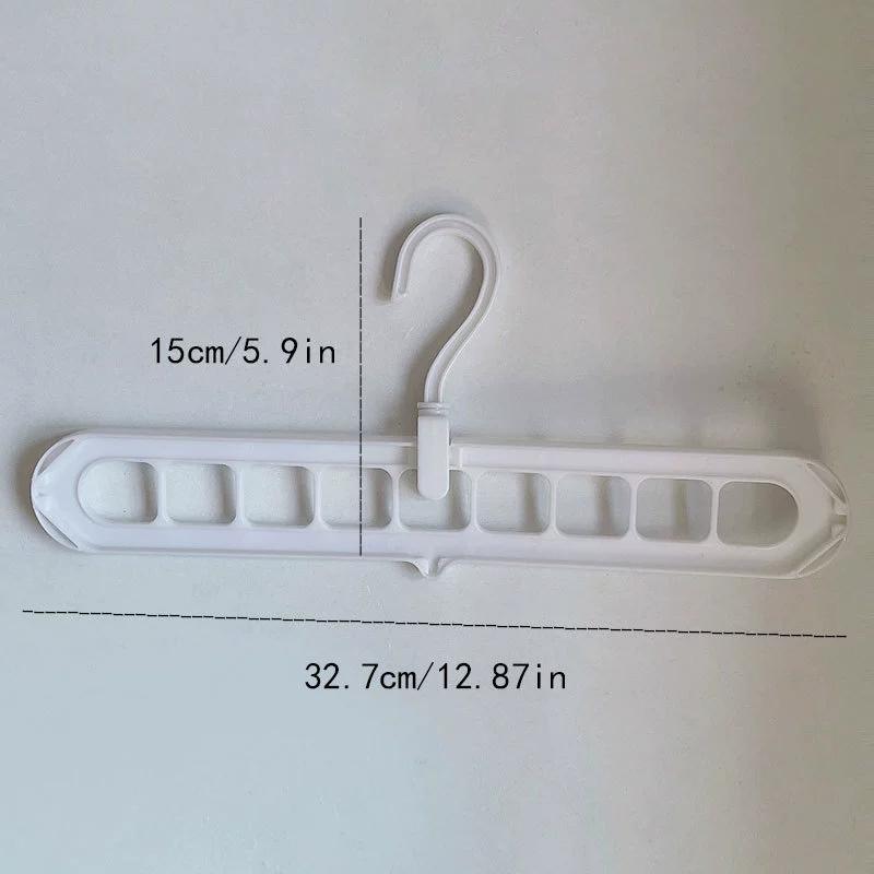 

1 шт. 9 отверстий Бытовая вешалка для хранения Складная вешалка Вращение на 360 градусов Волшебная вешалка белый