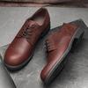 Genuine Leather Men Derby Shoes Thick Sole Men Casual Shoes Men Leather Shoes
