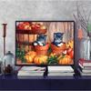 Full Drill Diamond Painting Cat Pictures Of Rhinestones 5D DIY Diamond Embroidery Halloween Needlework Handmade Gift Art