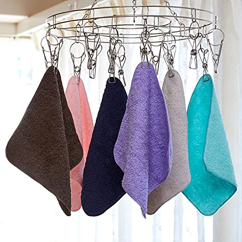 Hotel Handkerchiefs, Set of 10, Handkerchief Towels, Made In Japan, Senshu Towels (Approx. 20 X 20 Cm), Sky Blue