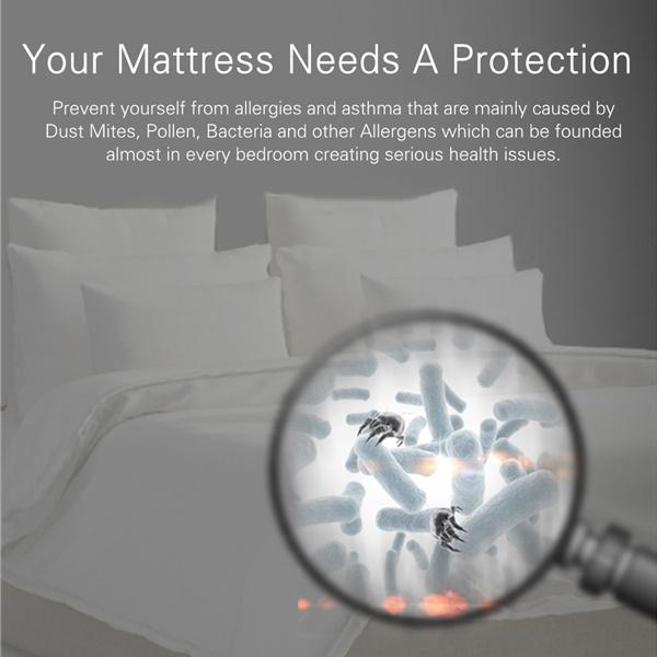 Protectores de Colchón 100% Impermeables Sábanas Bajeras Ajustables para Cama Articulada con Banda Elástica Tamaño Individual Doble King 140/160/180x200