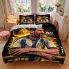 Football fansArgentina 2022 World Cup Bedding Set Comforter Cover Gift for Bedroom,Includes 1 Cover and 2 Pillowcases, No InsertB236